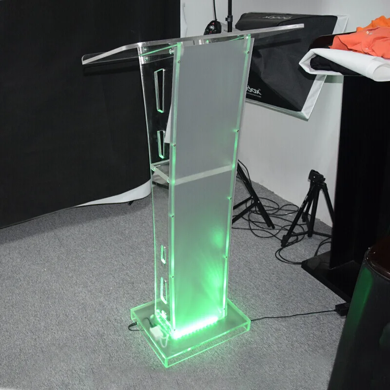 Acrylic lectern, guest desk, transparent lectern, conference chair