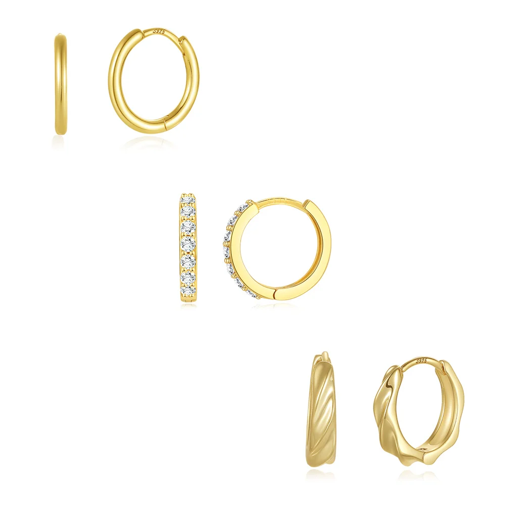 ROXI 925 Sterling Smooth Metal Chunky Hoop Earrings for Women Girls Fashion Oval Circle Hoops Statement Earrings Punk Jewelry view 3