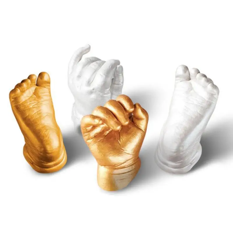 Hand Foot Print Model Set Plaster Mold for Baby Couples Wedding Handprints Footprints Casting Kit Baby Growing Souvenir