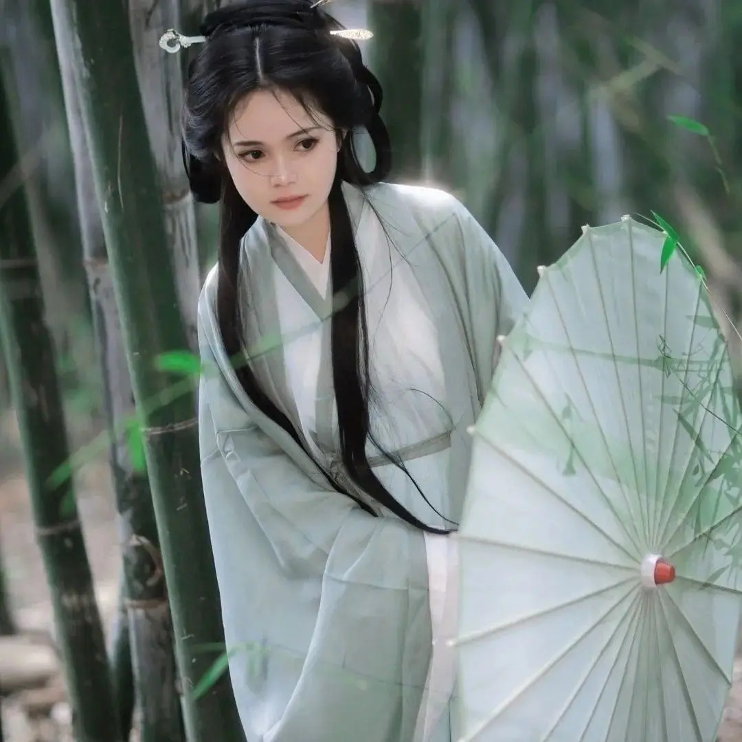 ‌ Abito Hanfu originale Wei-Jin - Gonna da fata fluente a maniche larghe da donna Costume cinese antico Hanfu tradizionale
