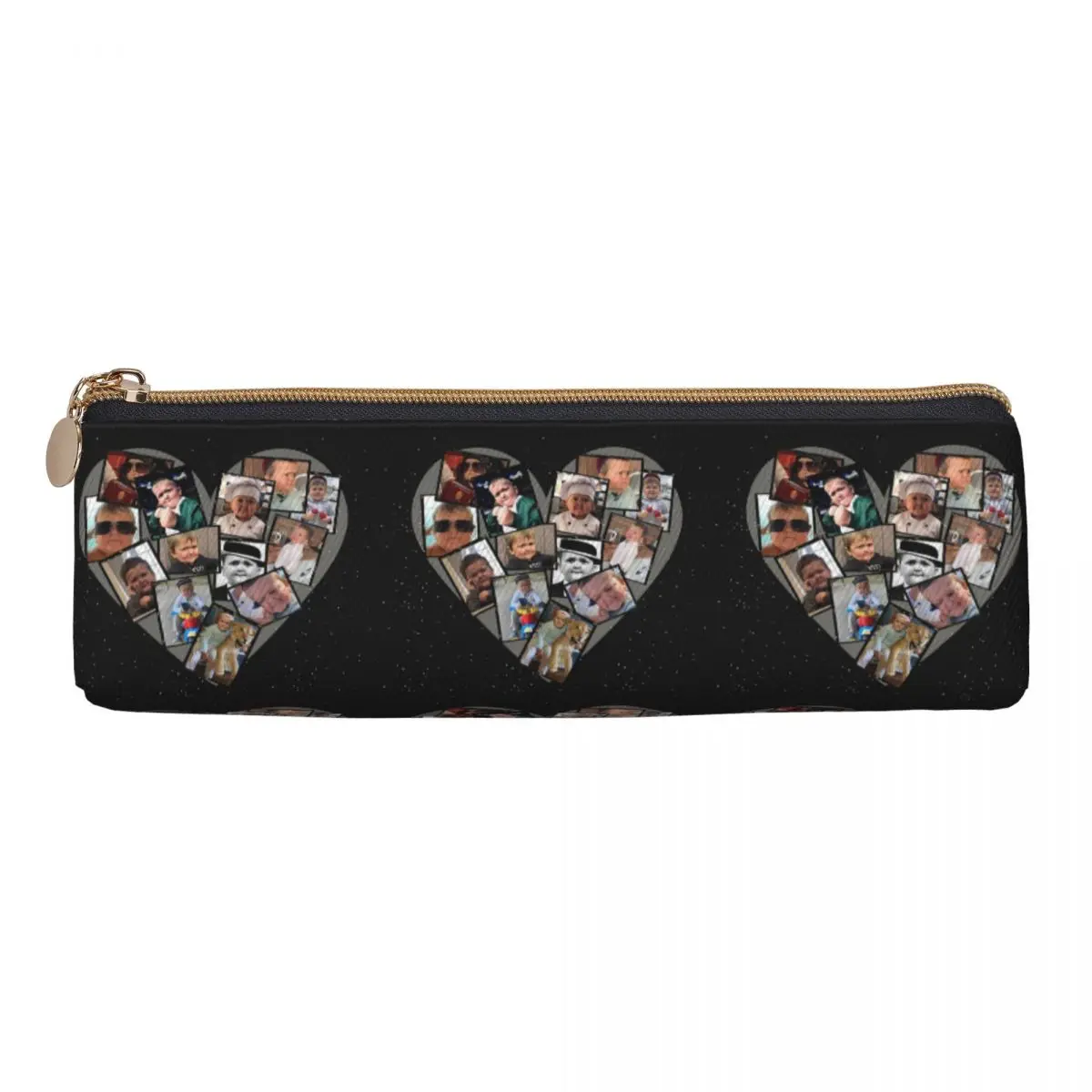 Hasbulla Magomedov القلب الكولاج مقلمة الحقيبة قلم رصاص تخزين لوازم مكتبية صندوق القلم حقيبة أقلام رصاص لهدايا صبي فتاة