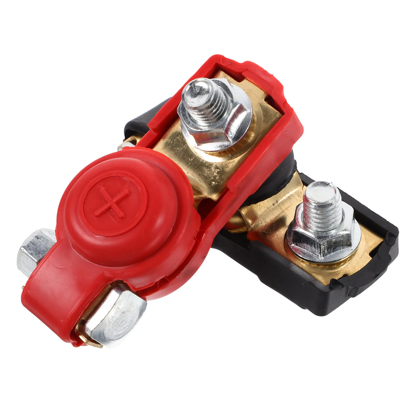 

1Pair Copper Car Battery Terminal Connectors Positive Negative Universal Clamps Secure Fastening for Vehicle Auto Battery Cable