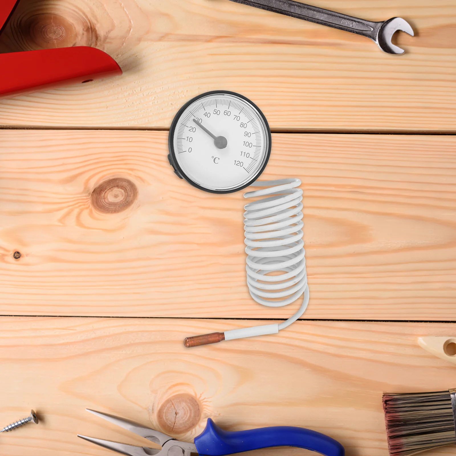 

High Accuracy Liquid Expansion Thermometer Analog Dial 0-120 Range Indoor Temperature Meter for Home Brewing Cooking