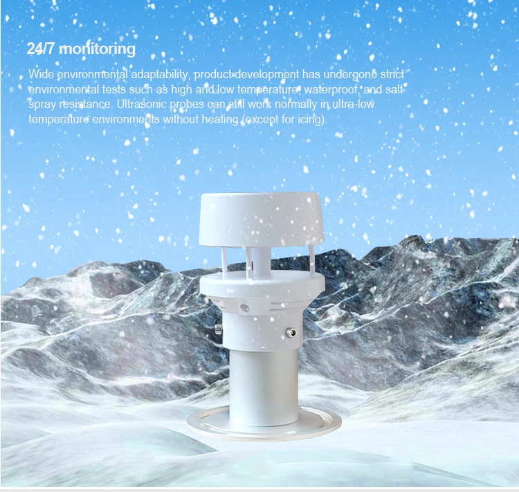 RS485 IoT Air Quality Temperature Humidity Sensor Pressure Ultrasonic Wind Speed Direction 5 in 1 Compact Weather Station