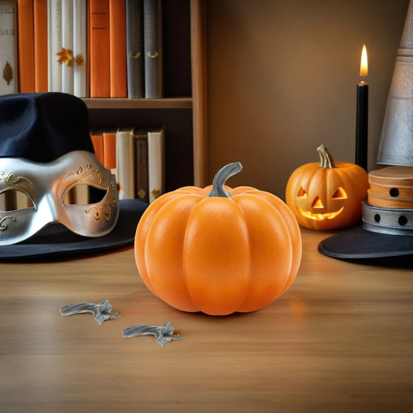 

50pcs Foam Pumpkin Sticks Lightweight Artificial Fall Stem Crafts For Decorating Plastic Pumpkins Faux Seasonal Decor Outdoor