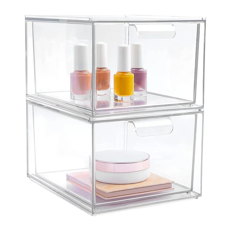 

AS94-2PCS K Cup Organizer Coffee Pod Storage Container Stackable Drawers For Creamer Suger, Coffee Bar Organizer