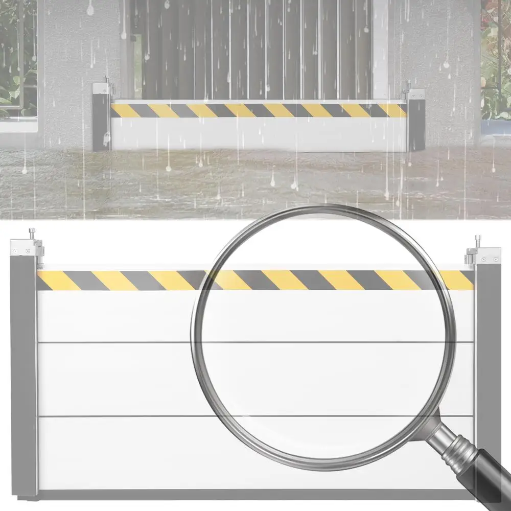

Aluminum Flood Control Baffle 48.03x23.62in Flood Barrier Flood Protection Baffle for Front Door/Basement Entrance/Backyard
