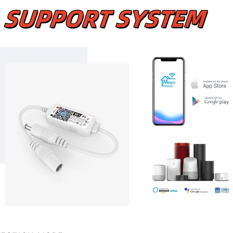 LED Smart WiFi Controller DC 12V 24V Dimmer MAGIC APP Voice Remote Control Dimming For RGB RGBW Single Color LED Strip Light New