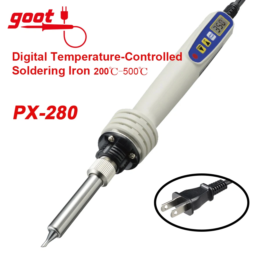 Japan GOOT Soldering Iron 200-500℃ digital display Electric Solder Iron Welding Repair Tools China plug 220V PX-280