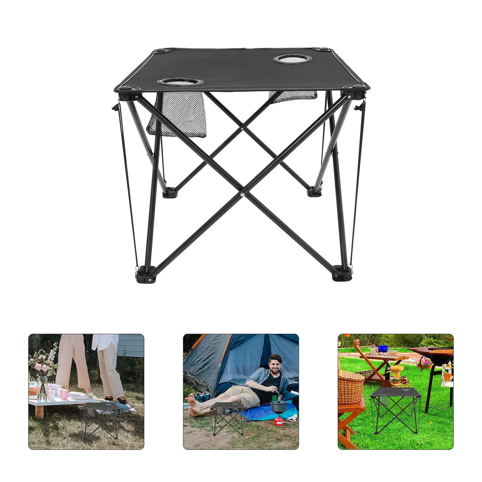 

Collapsible Portable Table Outdoor Travel Table Foldable Design Ideal for Picnics Camping Barbecues Lightweight Durable Material