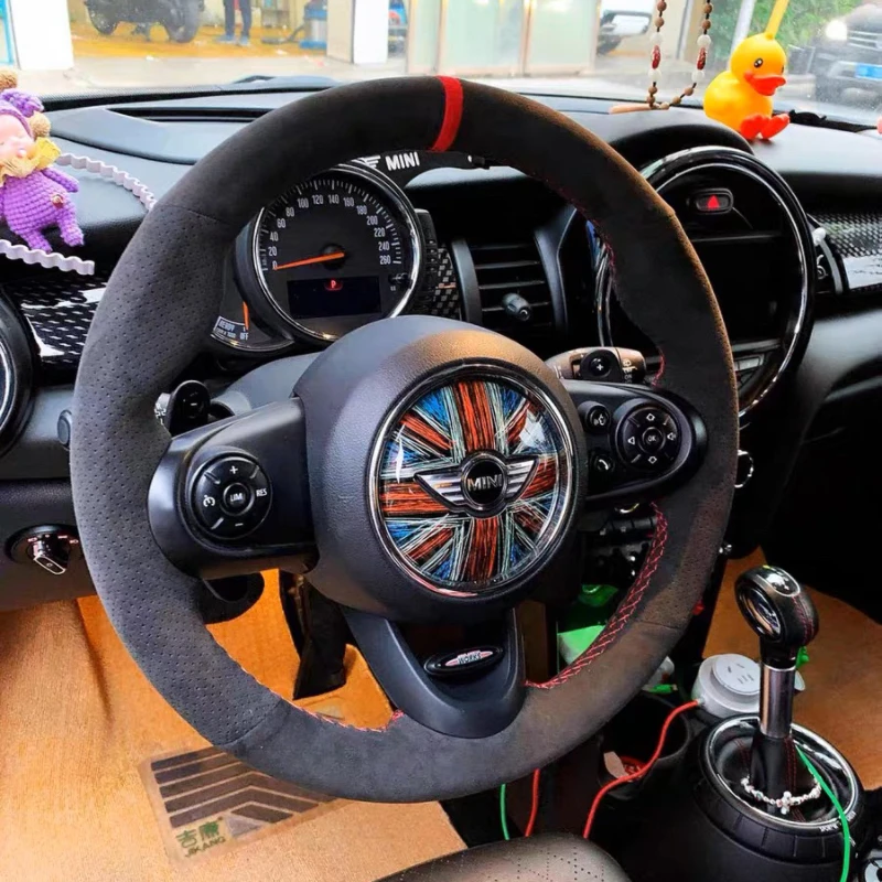 

Hand-stitched Suede&leather Full Coverage Car Steering Wheel Cover for Mini Cooper S JCW F54 F55 F56 F57 F60 Countryman