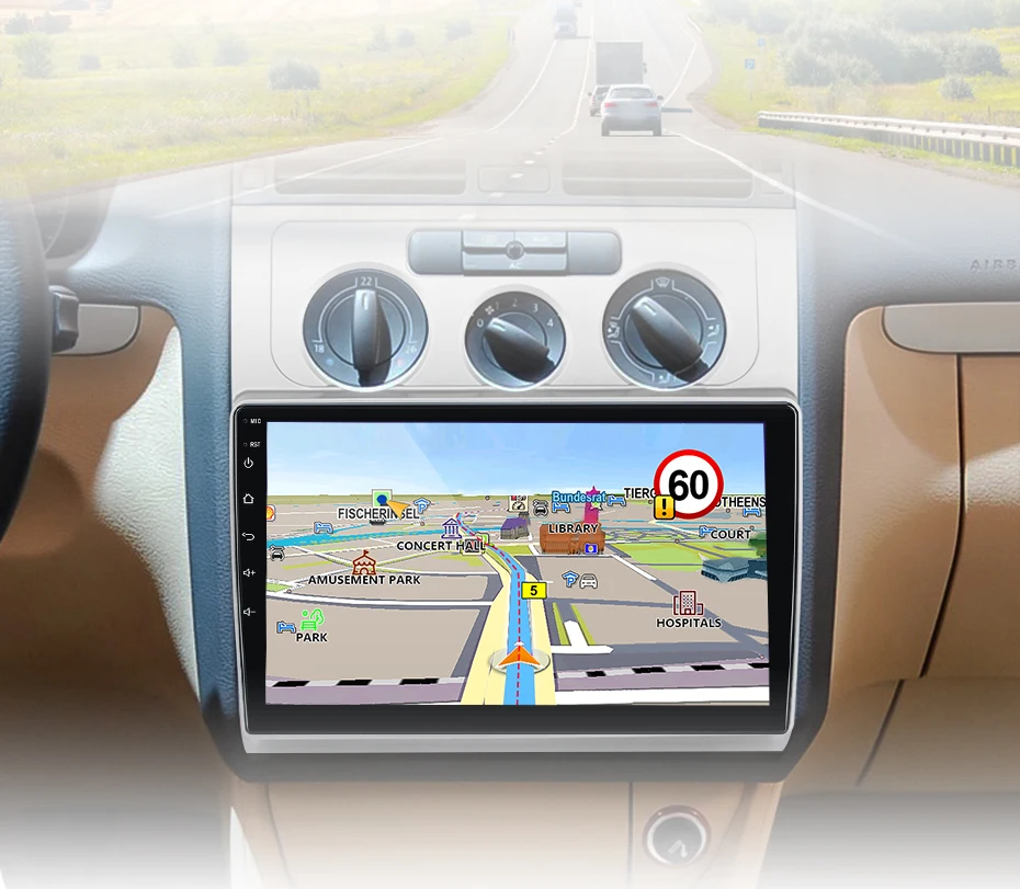 Junsun Wireless Carplay Android Auto Autoradio für Volkswagen Touran 1 2003-2010 GPS Multimedia 2 Din – Detail 19