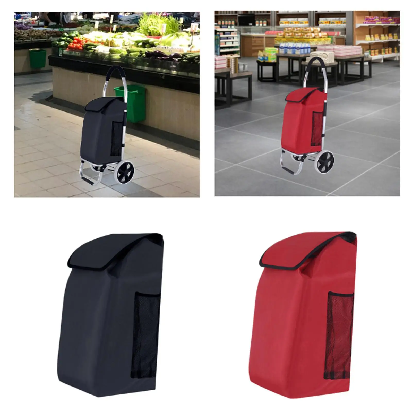 Borsa per carrello della spesa Borsa sostitutiva per carrello impermeabile portatile di grande capacità