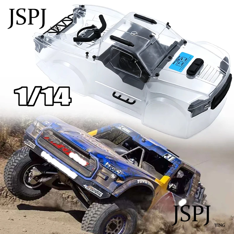 red-spider-350-180mm-pre-cut-clear-pickup-truck-bodyshell-complete-kit-with-stickers-fit-1-14-scale-arrma-mojave-rc-off-road-tru