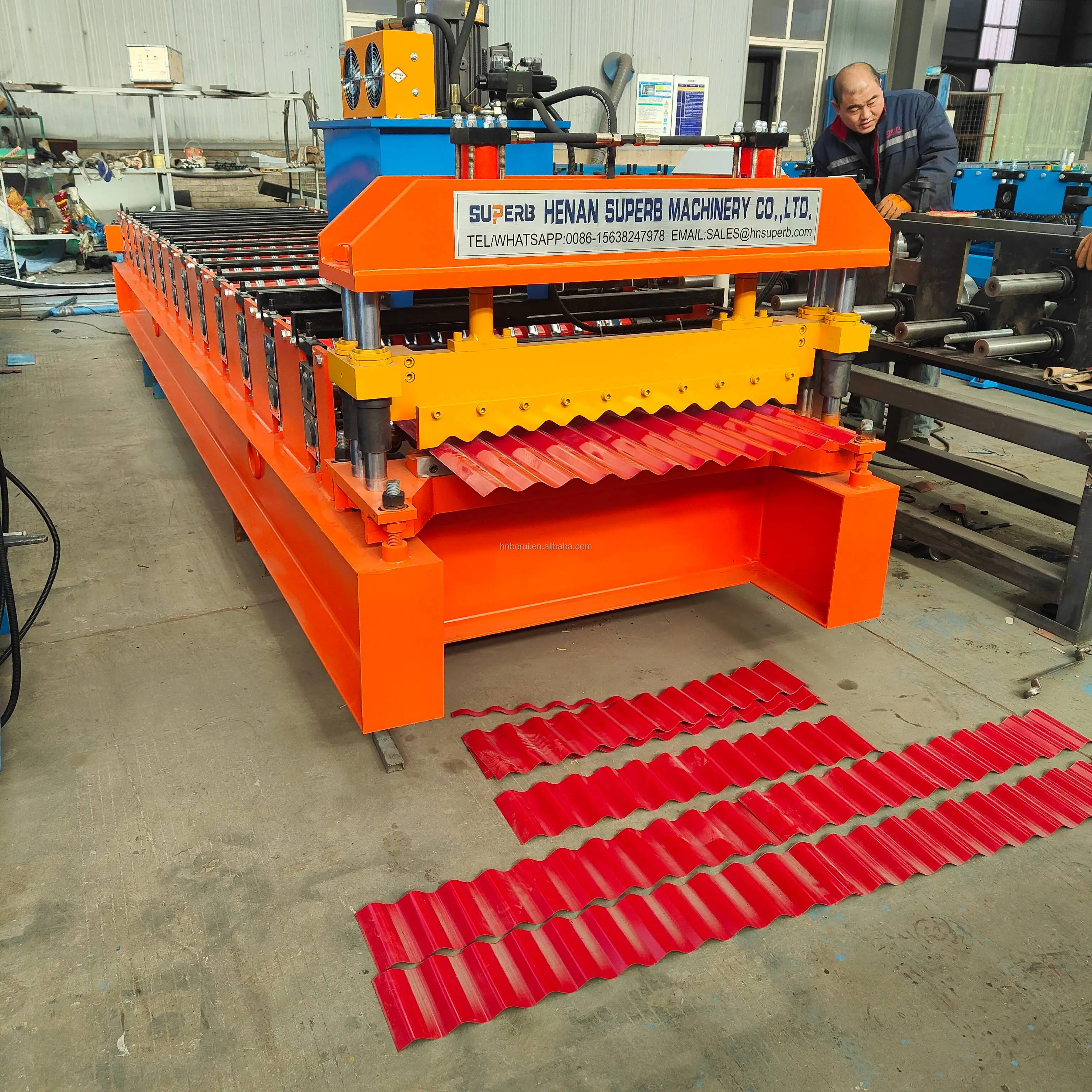 Automatic Steel Roll Forming Tile Making Machine for Roof Panel, 30m/min High Speed