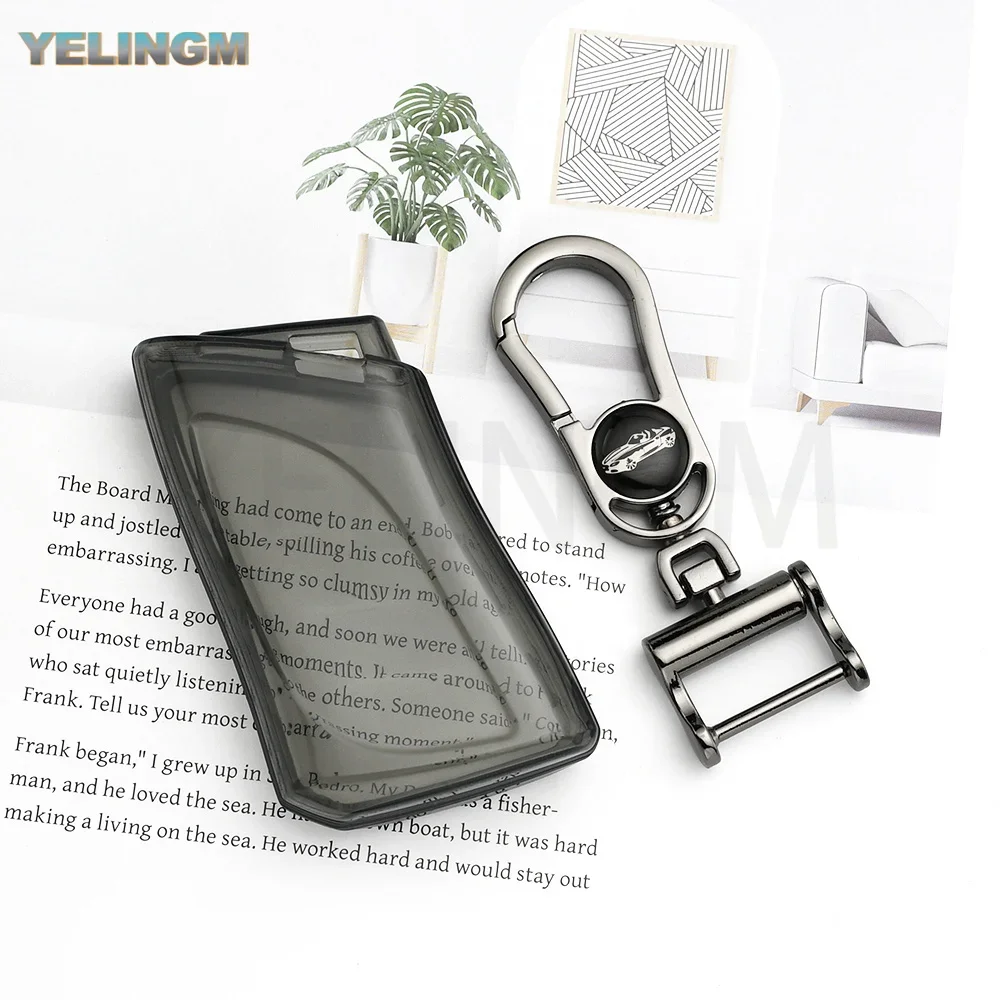 Black Transparent Car Key Fob Case Cover For 2017-2025 Lexus ES LS RX 350 300h UX200/250h LC500h LX600 Keychain Accessories