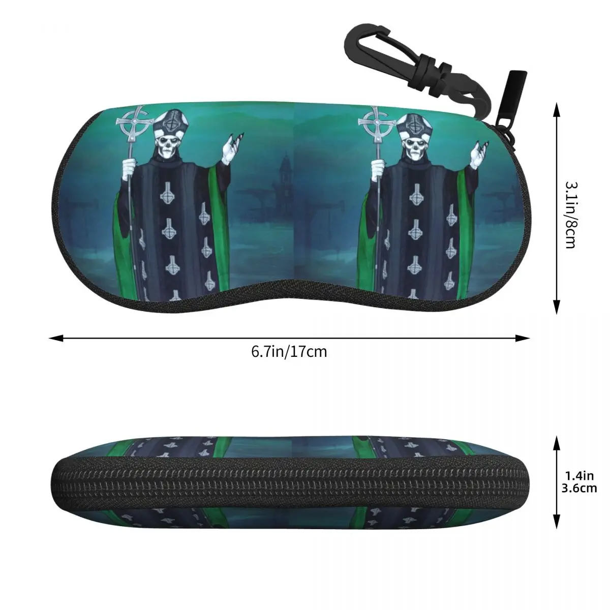 Rock Band Ghost BC Shell Glasses Case Protective Sunglasses Box Women Men Soft Eyeglasses Bag Pouch