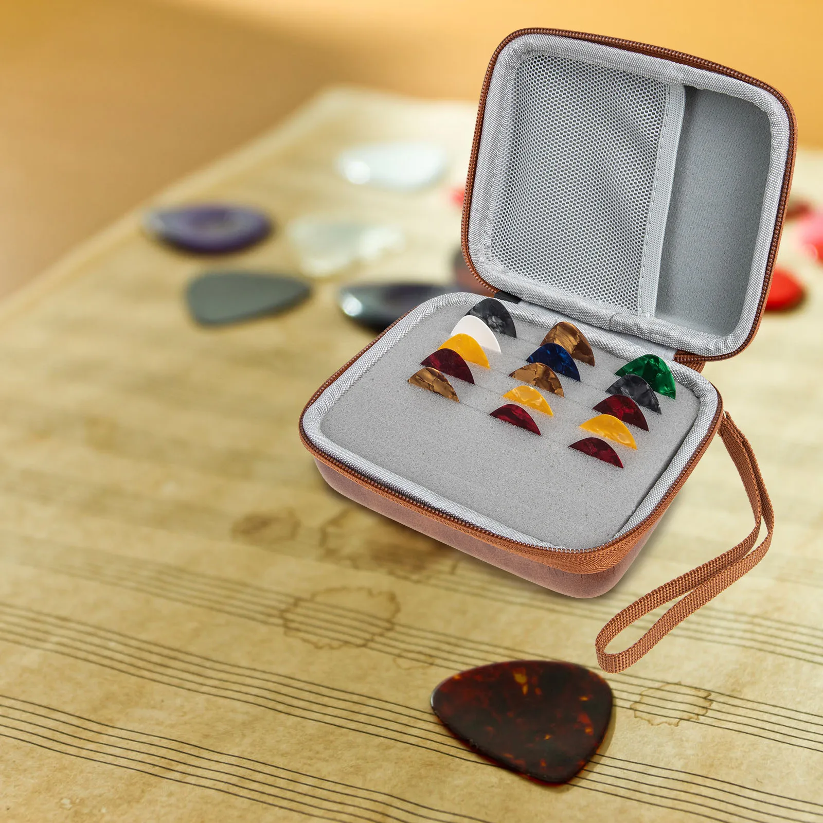 

Pick Storage Box Bag Electric Guitar Picks Pouch Plectrum Eva Portable Plectrums Holder for