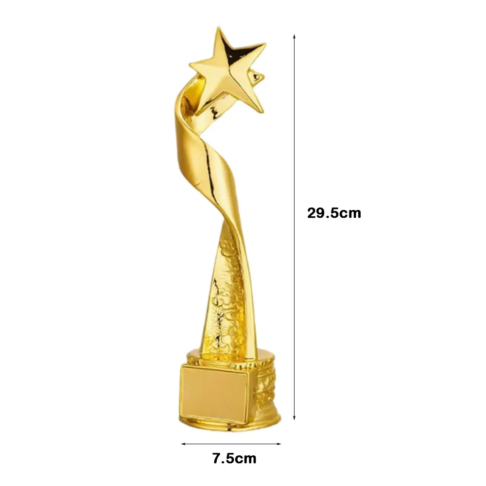 

Crown Pentagram Competition Trophy Medal Golden Color Multi Size Pentagram Trophy Universal Gold Color Plastic Model