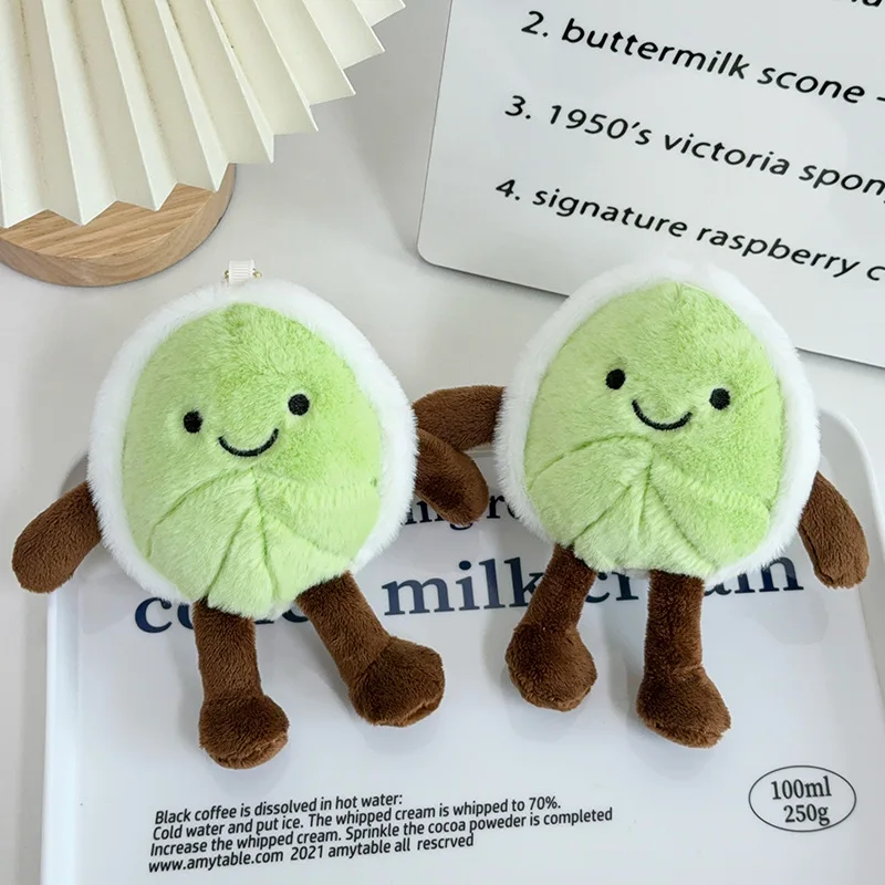 Korean Version Cute Pistachio Nut Series Plush Doll Pendant Keyring Cartoon Soft Plush Doll Backpack Decor Birthday Gift Keyring