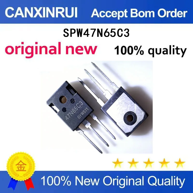 

(5-100 Pieces) Brand new original SPW47N65C3 47N65C3 TO-247 spot chip IC