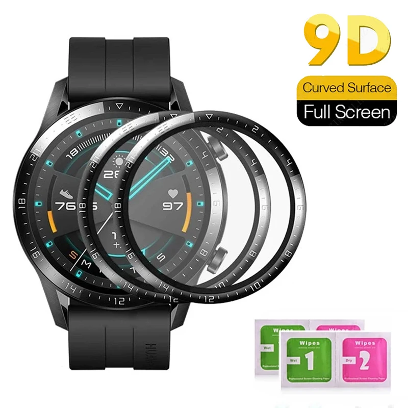 1-5pcs Soft Glass Protective Film For Huawei GT 2 2E gt 3 pro 42mm 43mm 46mm Screen Protector for watch Runner Fit 2 Accessories