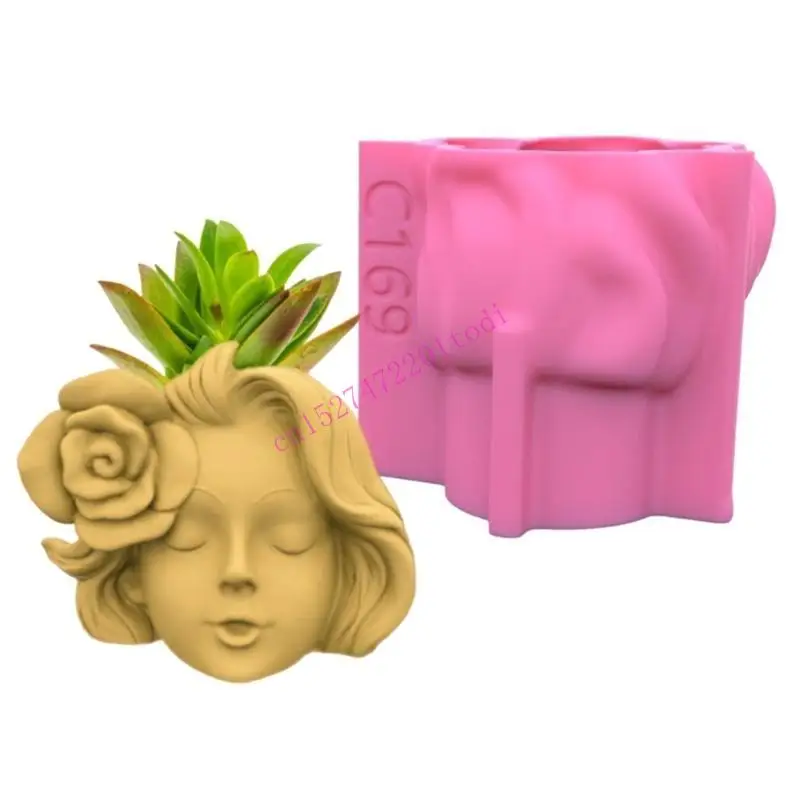 M76B FLOR POT SILICONO MOLD DIY SUCCULENTES