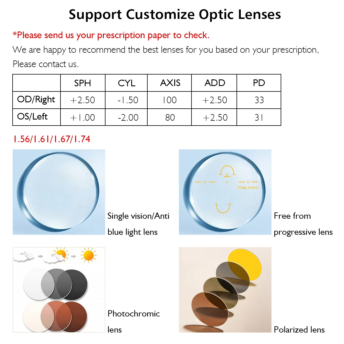 Óculos de luz flexível para crianças, meninos e meninas, armação quadrada, aro completo, óculos de dioptria grande para lentes de prescrição óptica médica