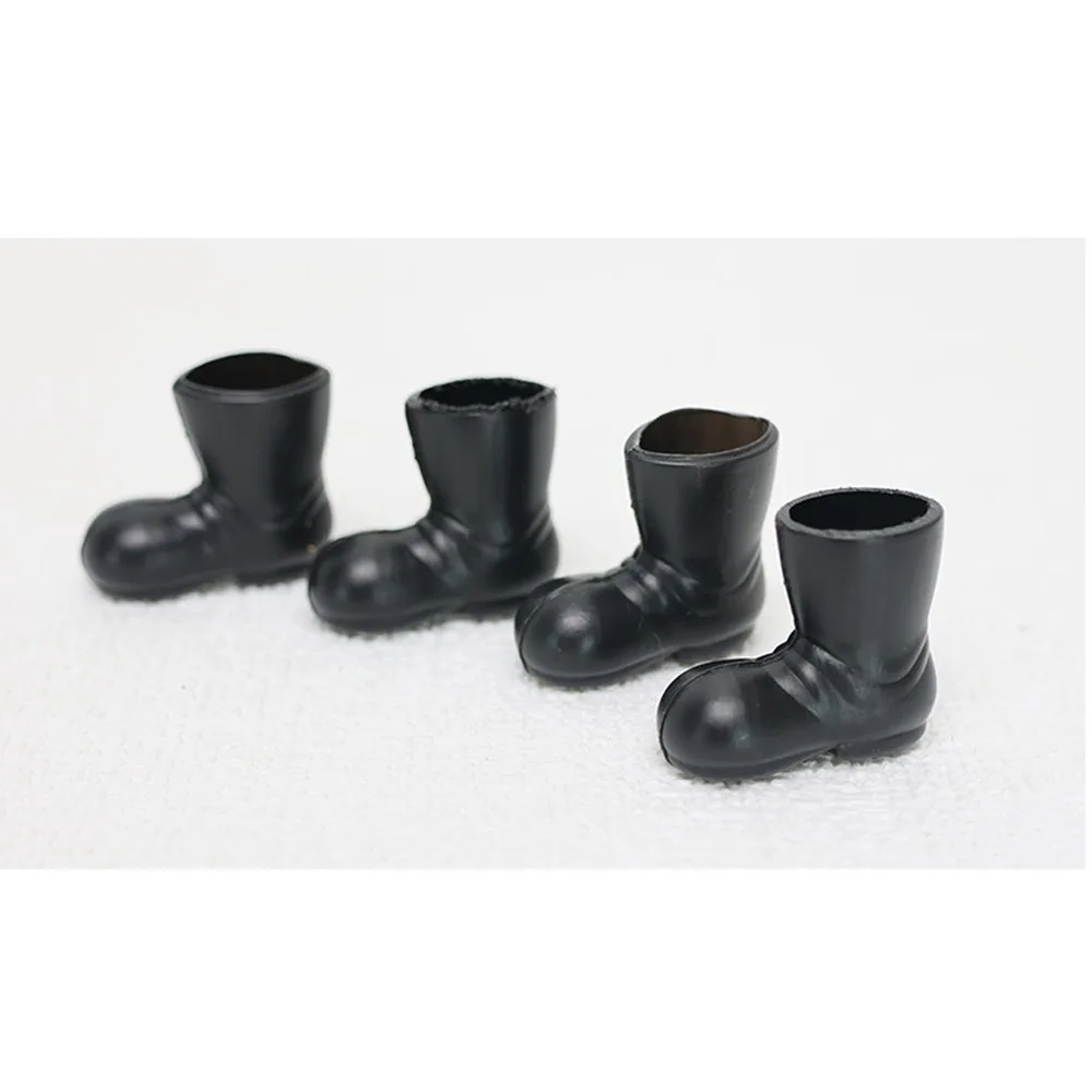 Dollhouse Miniature Elf Rain Shoes Mini Plastic Black Christmas Boots Doll House Miniature Scene Props Doll Accessories