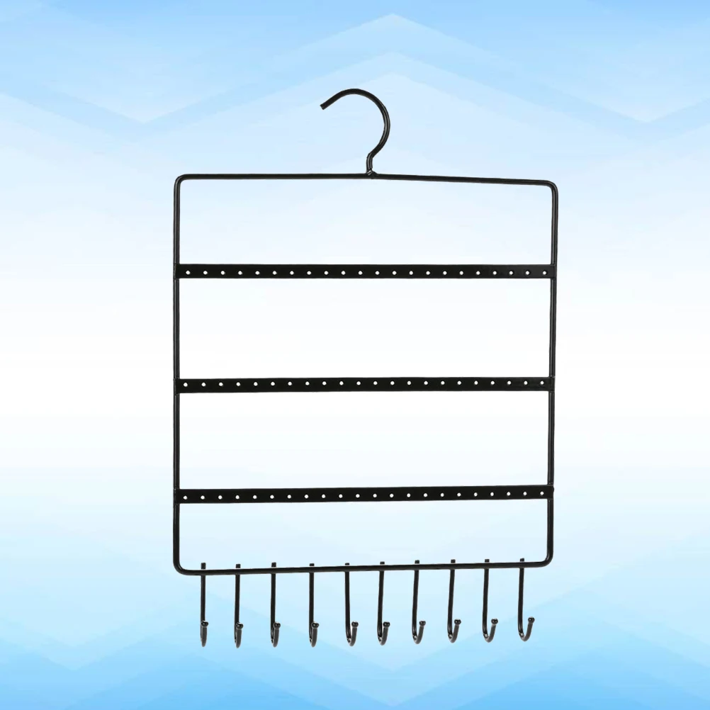 

3 tire Metal Hanging St for Necklace Jewelry Rack Wall Wall Mounted Earring Holder Metal Holder For Earring Mount Display