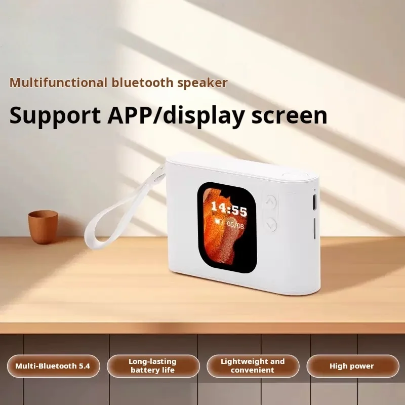 جديد بلوتوث 5.4 جيب متعدد الوظائف شاشة ذكية صوت صغير بطاقة مريحة إدراج الصوت في الهواء الطلق شاشة عرض APP #4