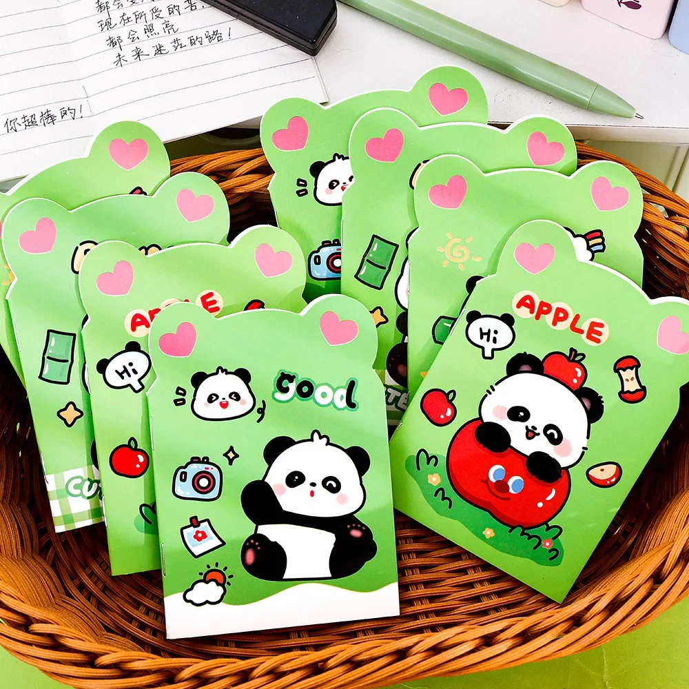 8 styles Aesthetic Cartoon Panda Shaped Mini Notebook Adorable Pocket Journal Gift for Kids Students Stationery Lovers