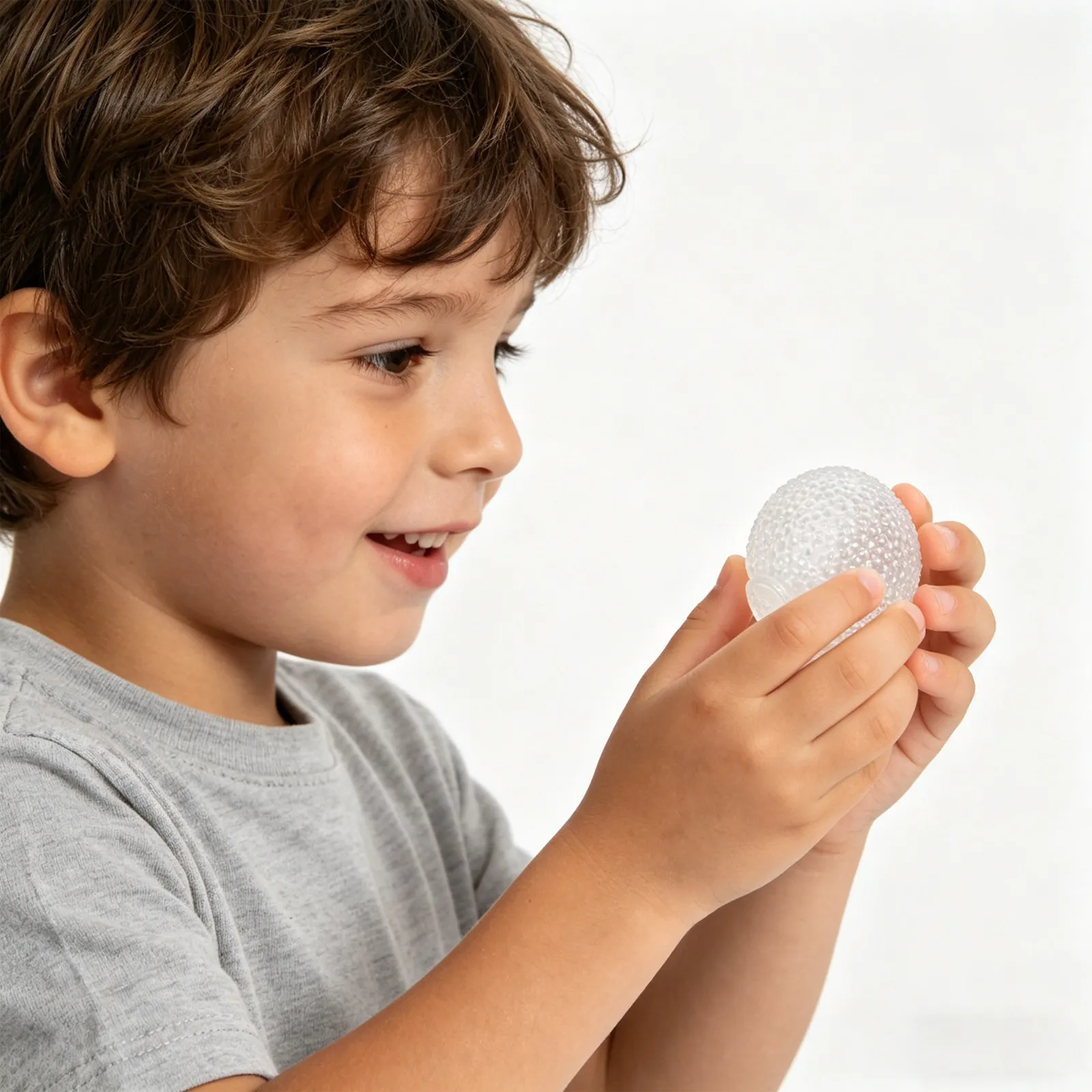 10Pcs Grass Textured Empty Squeeze Ball Skin Transparent Fillable DIY Sensory Stress Relief Ball for Relaxation Interactive DIY
