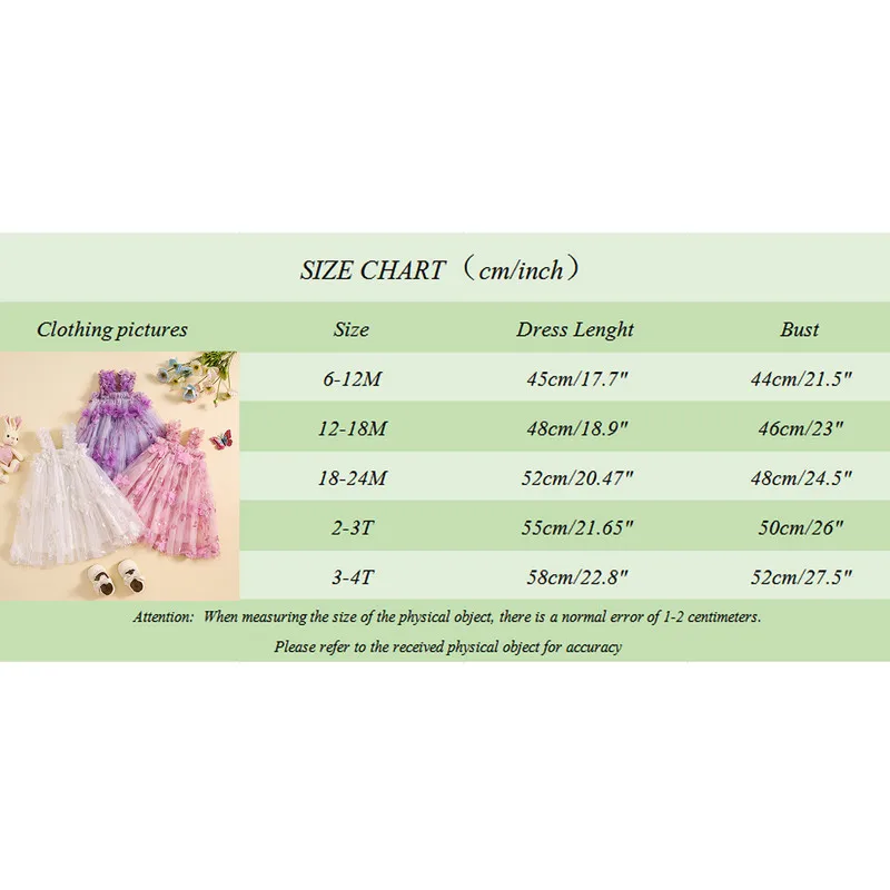 Little Girl's Cami Tulle Dress Square Neck Sleeveless 3D Flower Leaf Embroidery Princess Dress Infant Toddler Summer Clothes