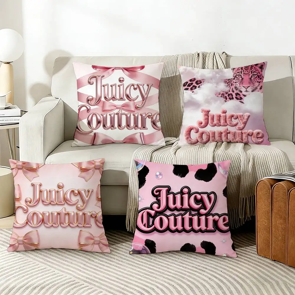 

J-Juicy Couture Pink Art Various Sizes Square Pillow Case For Car Home Bedchamber Decor
