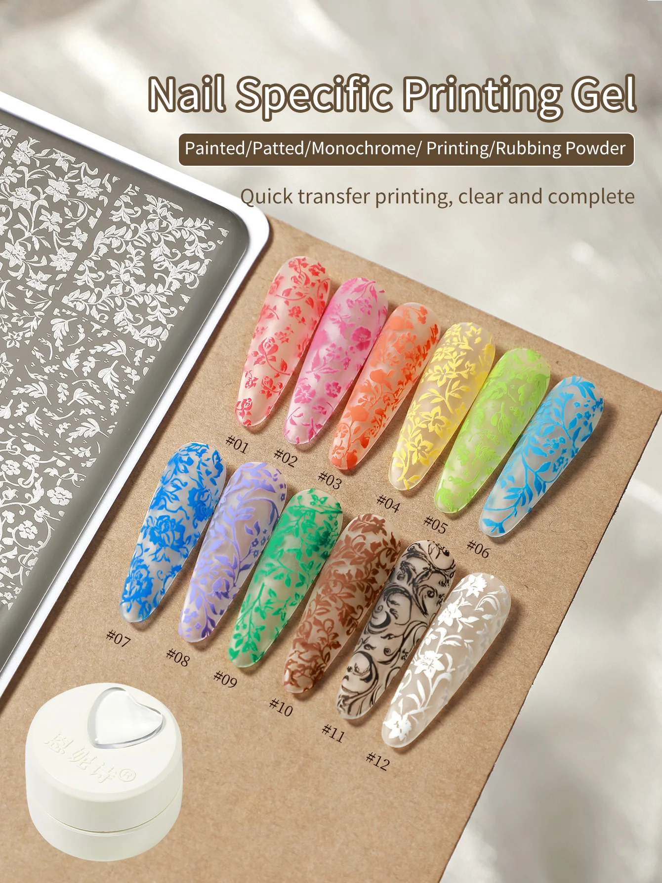 5g nouveau vernis d'estampage lavage gratuit transfert de couleur impression Gel impression colle haute Saturation vernis à ongles Salon de manucure dédié