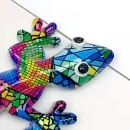 Maldives UV3D creative painted lizard refrigerator sticker