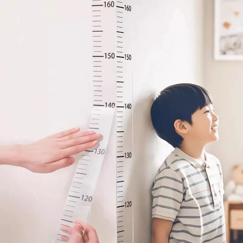 2m Wall Height Measurement Card - Easy-to-Read Durable PVC Material Writeable & Removable Ideal For Room Decor Wall Decorations