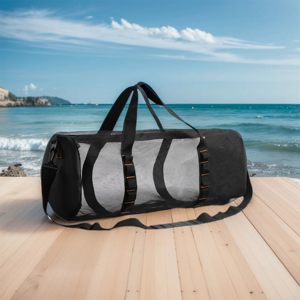 Large Capacity Mesh Duffel Bag Foldable Swimming Gym Bag Mesh Diving Duffels Bag Perfect for Scuba Surfing Snorkeling Equipment