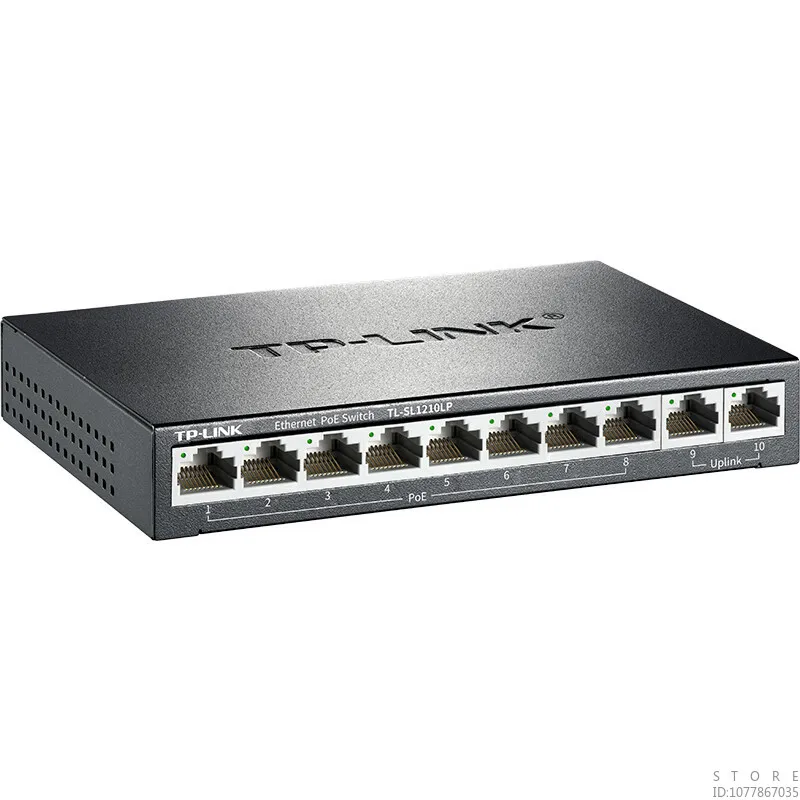 Imagem -04 - Tp-link-dual Gigabit Uplink Poe Switch Shell de Aço Monitoramento Doméstico Divisor de Linha de Rede Portas 100m Tl-sl1210lp