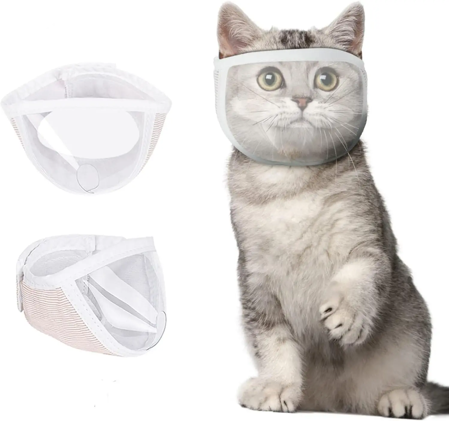 TONG Transparent Anti Bite Chewing Safety Pet Product Bathing Grooming Tools Anti Bite Puppy Kitten Muzzles Mask Mouth Guard