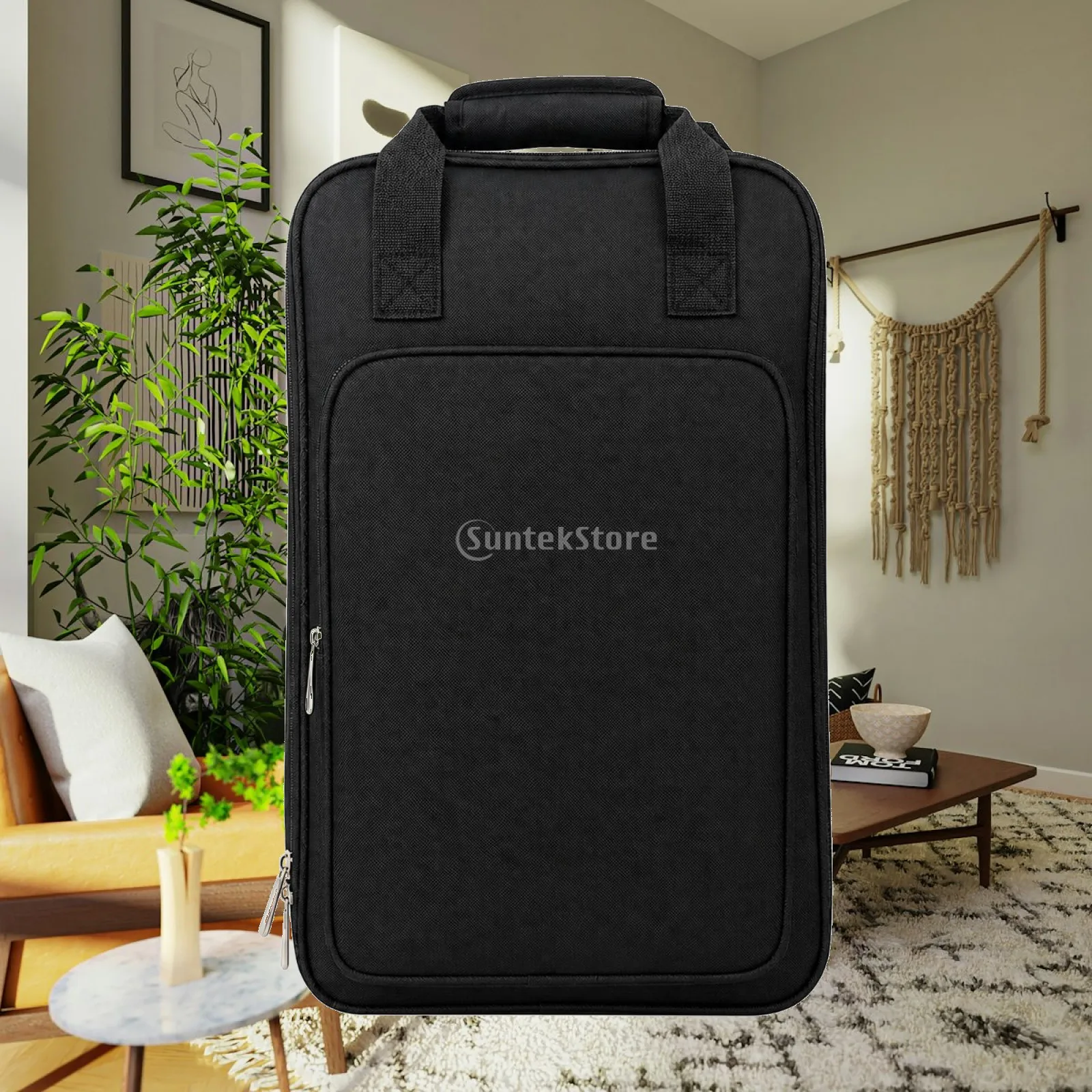 Drumstick Storage Bag Zippered Drumstick Bag with Backpack Straps Portable Long-Lasting for Drummers, Transport, Drum Practice