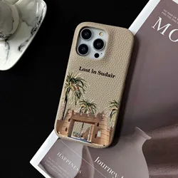 Personalised inevitable Initial kafr letters name Leather Case for iphone 11 12 14 13 15 Pro Max 16 14Plus Luxury Hard Covers