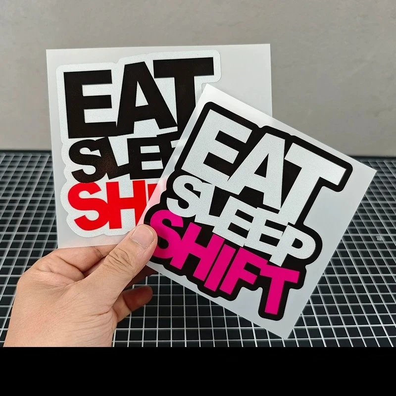 JDM Eat Sleep Shift Vinyl Stickers Waterproof For Car Window Bumper