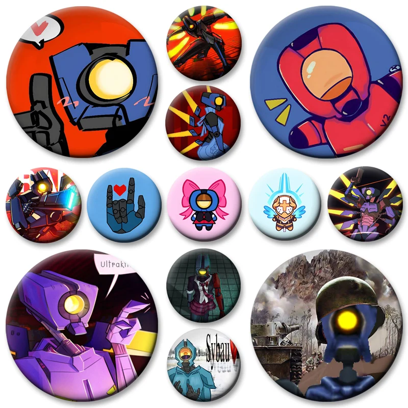 Game U-ULTRAKILL Anime Badge Cute Creative Button Pins for Backpack Accessories Jewelry Gifts Daily Stylish Ornament Brooches