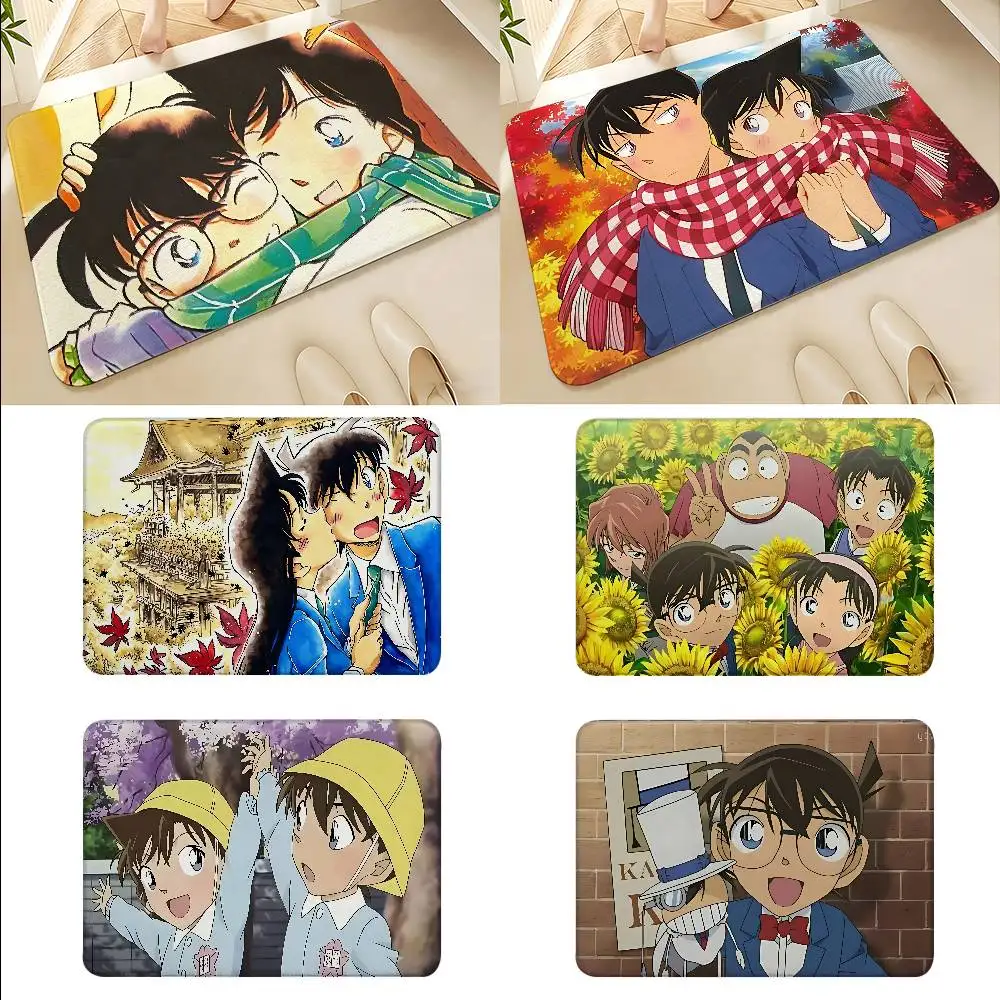 Anime D-Detective Conan Floor Mats Home Laundry Rug Carpet For Living Room Decor Lounge Area Anti-slip Foot Mat Entrance Doormat