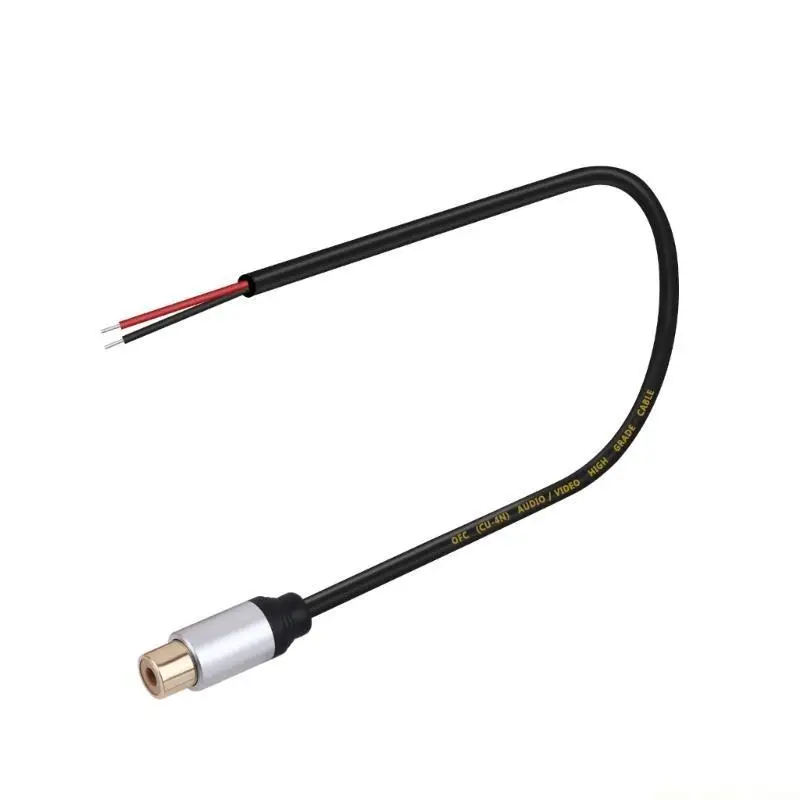 F62C Auditory Cable to Open End Pigtail Wire Extension for Clear Auditory Transmission for Home Theater and Speaker Setting