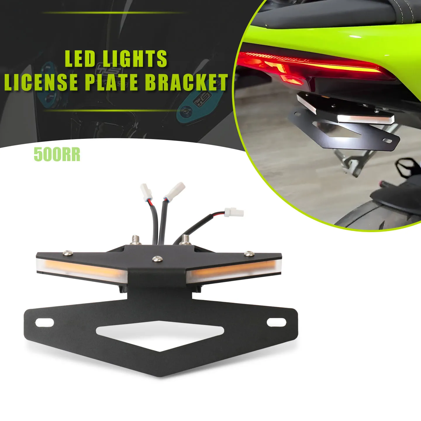 

Motorcycle Brake Turn Signals Integrated LED Lights License Plate Bracket For ZXJC 500RR 500rr zx 500RR