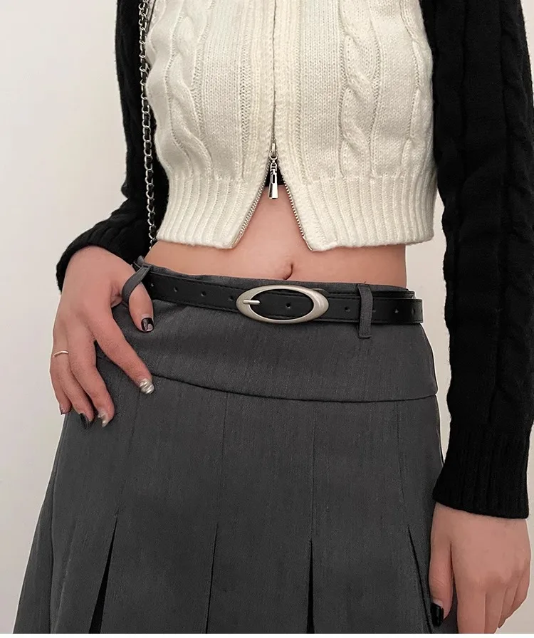 Vintage Gürtel Mond Sterne Punk Crescent Dekoration Paar Y2k Schnalle Metall Gothic Männer Frauen Pu Leder Bund Jeans Hosen Gürtel – Detail 5
