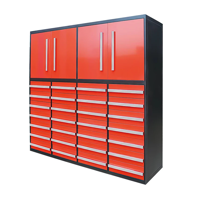 a forModular Heavy Duty Steel Tool Storage Chest Workbench 8 Drawer Cabinet Pegboard Locking 1000kg  Garage Workshop